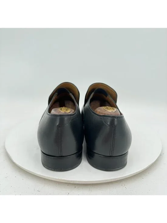 Gucci Men Size UK 7.5 US 8 Black Leather Cap Toe Penny Loafer Dress Shoes - Picture 5 of 11